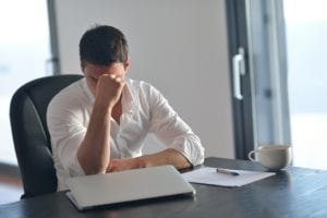 frustrated young business man