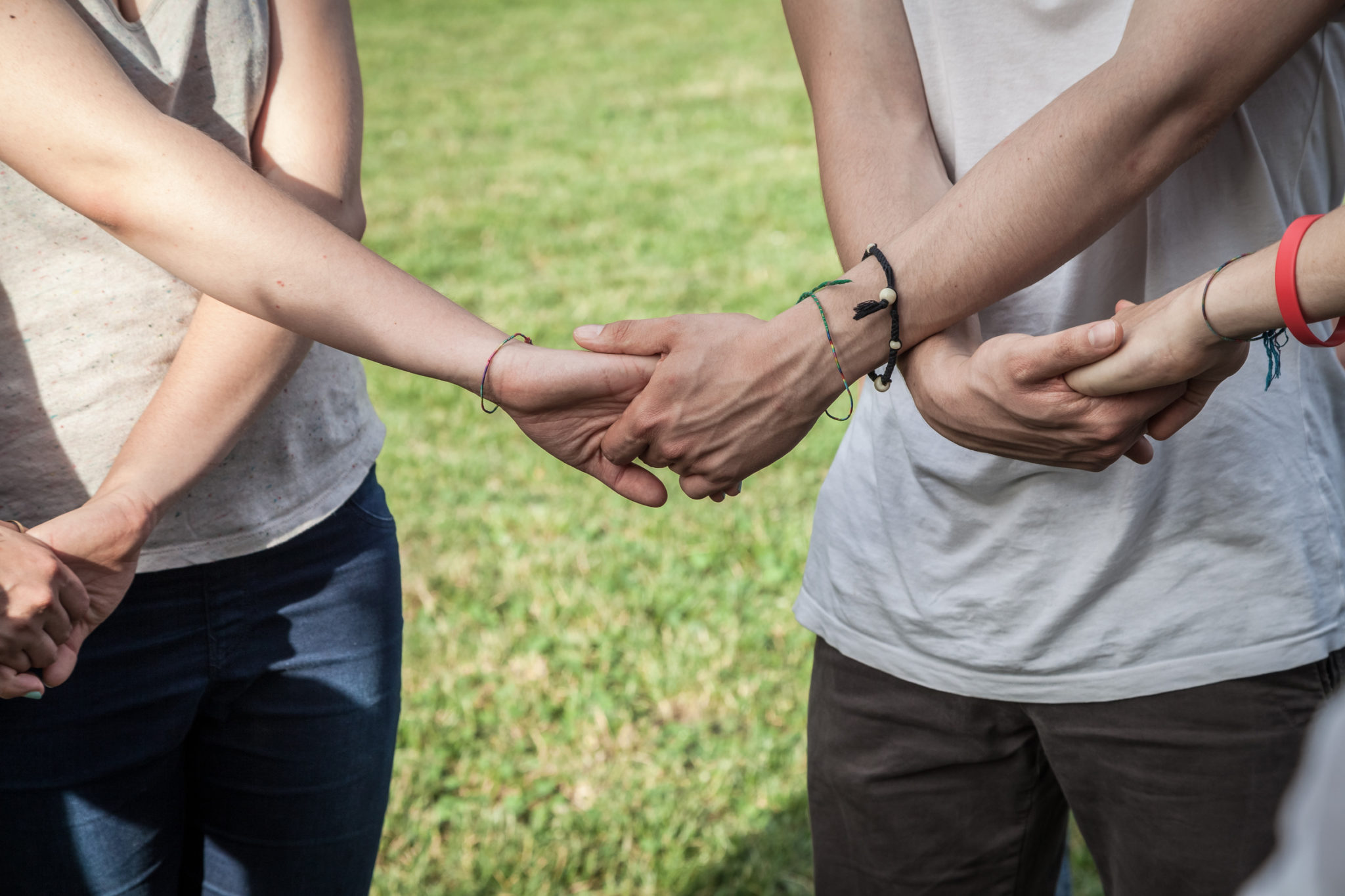 people holding hands