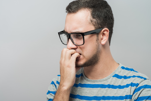 nervous male patient