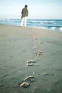 walking on beach during recovery