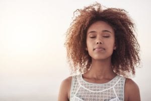 girl meditating