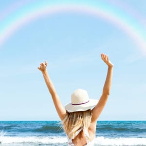 woman on beach