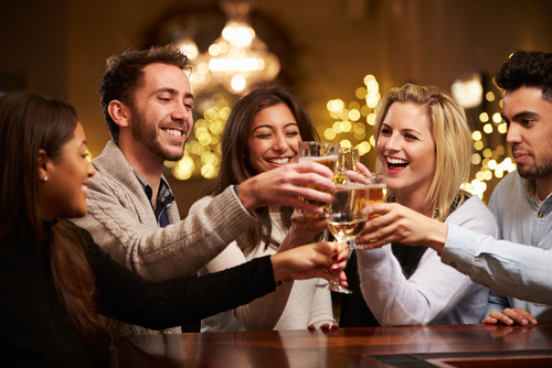 group of friends drinking