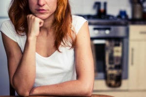 anxious woman