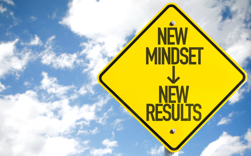 New Mindset New Results sign