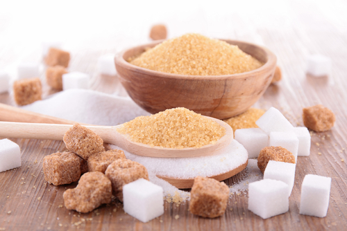 bowl of raw sugar