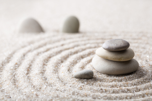 stones in sand