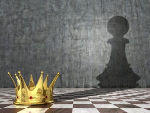 crown on chessboard