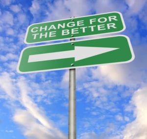 Change for Better sign