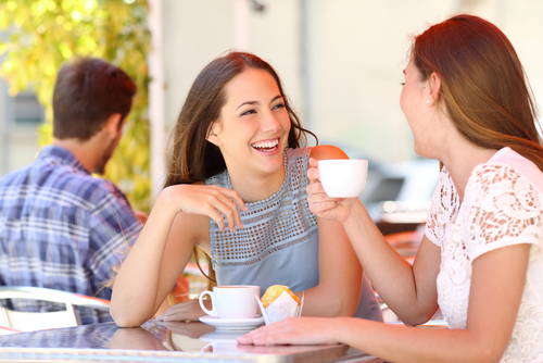 two women at coffee shop