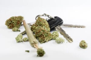 marijuana and car keys