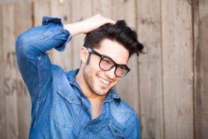 Man in glasses smiling