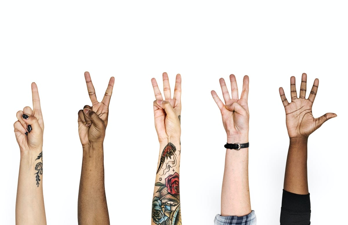 hand gestures from multiple people