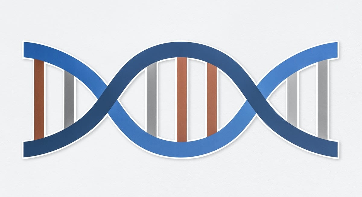 DNA double helix strand icon